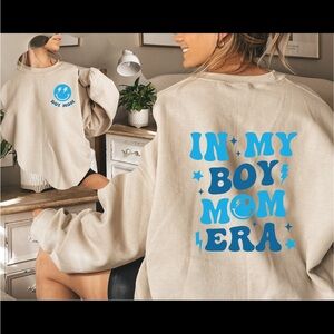 NWOT Cute Boy Mom tan sweatshirt